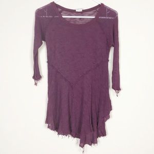 Free People Distressed Asymmetrical Tunic